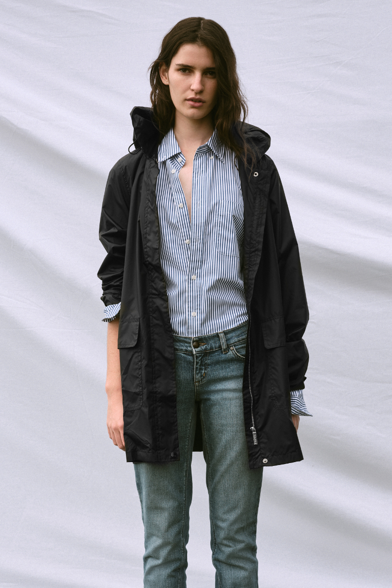WOMENS 'ANYDAY' 3/4 RAINCOAT - BLACK