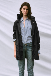 WOMENS 'ANYDAY' 3/4 RAINCOAT - BLACK