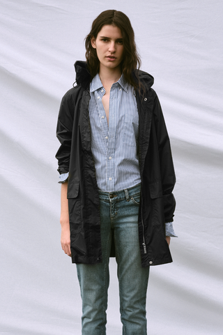 WOMENS 'ANYDAY' 3/4 RAINCOAT - BLACK