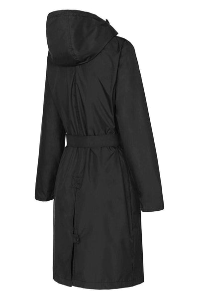 Womens Trench Recycled Raincoat - Black