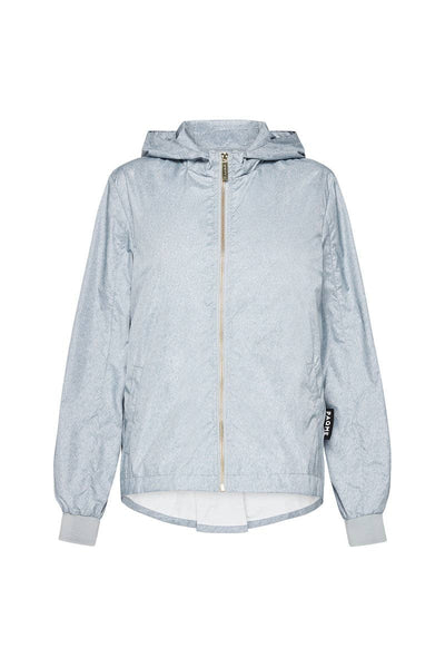 Womens Crop Recycled Raincoat- Denim