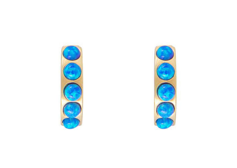 Indigo Opal Crystal Huggies