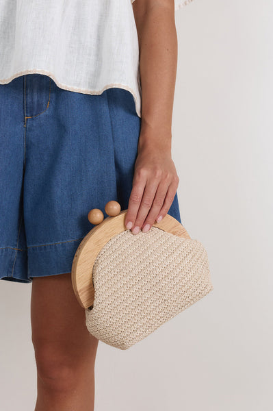 Light Weave Curved Timber Frame Clutch