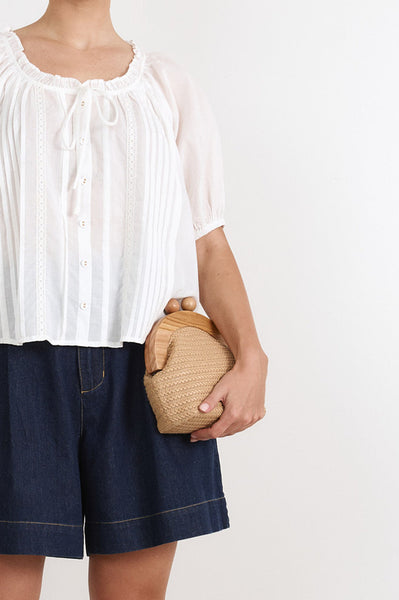 Light Weave Curved Timber Frame Clutch