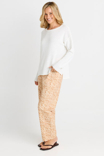 Quinn Cotton Jogger-Ocelot Print