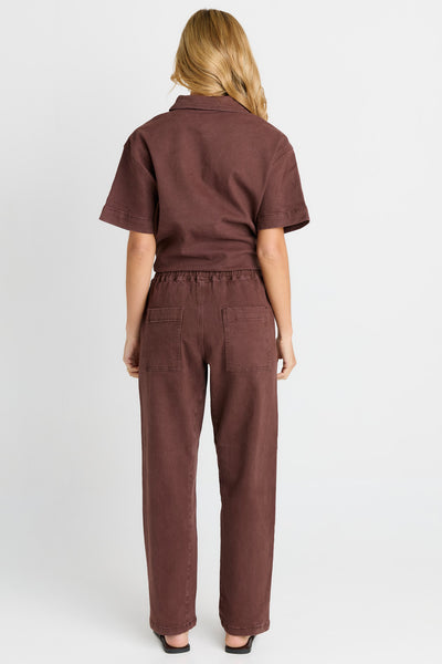 Quinn Cotton Jogger-Chocolate
