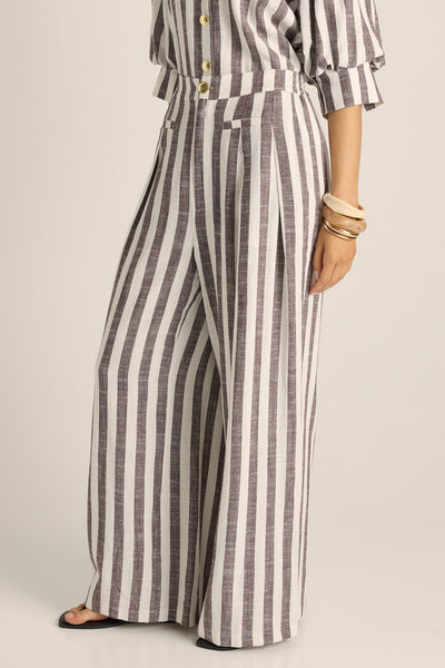 Saskia Pant- Brown Stripe