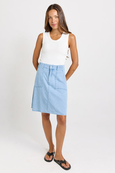 Aida Denim Skirt-Medium Wash