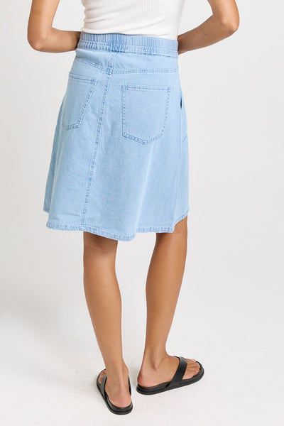 Aida Denim Skirt-Medium Wash