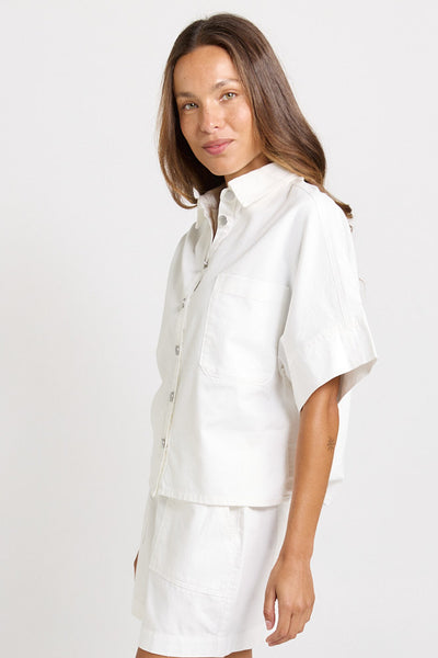 Dawn Denim Shirt-White