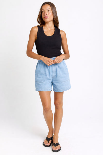 Drew Denim Shorts-Medium Wash