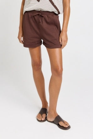Nikki Relaxed Shorts-Chocolate