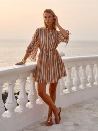 Vera Mini Dress-Sandbar Stripe