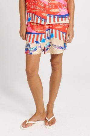 Copacabana Shorts-Mediterranean Print
