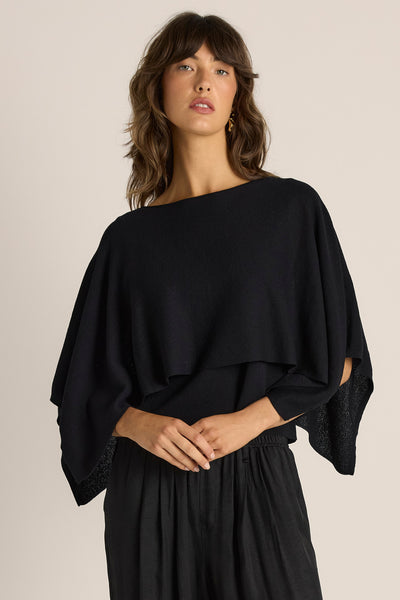 Kora Cape Top-Black
