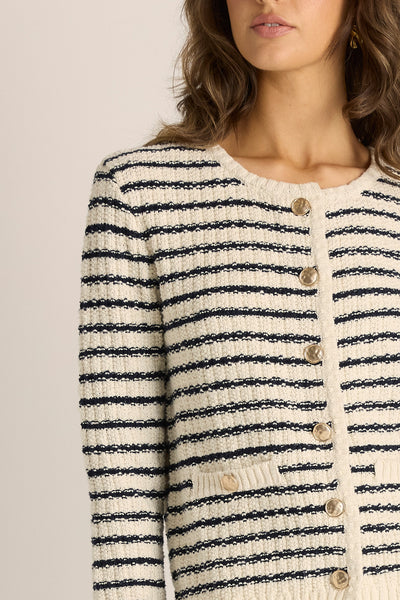 Elle Stripe Knit Cardigan