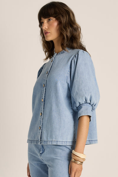 Lila Denim Balloon Shirt