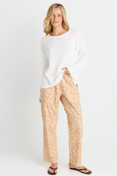 Quinn Cotton Jogger-Ocelot Print