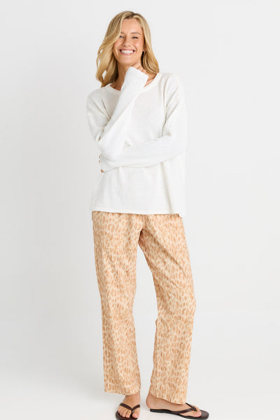 Quinn Cotton Jogger-Ocelot Print