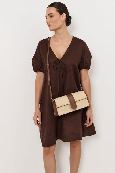 Woven Fold Over Small Bag
