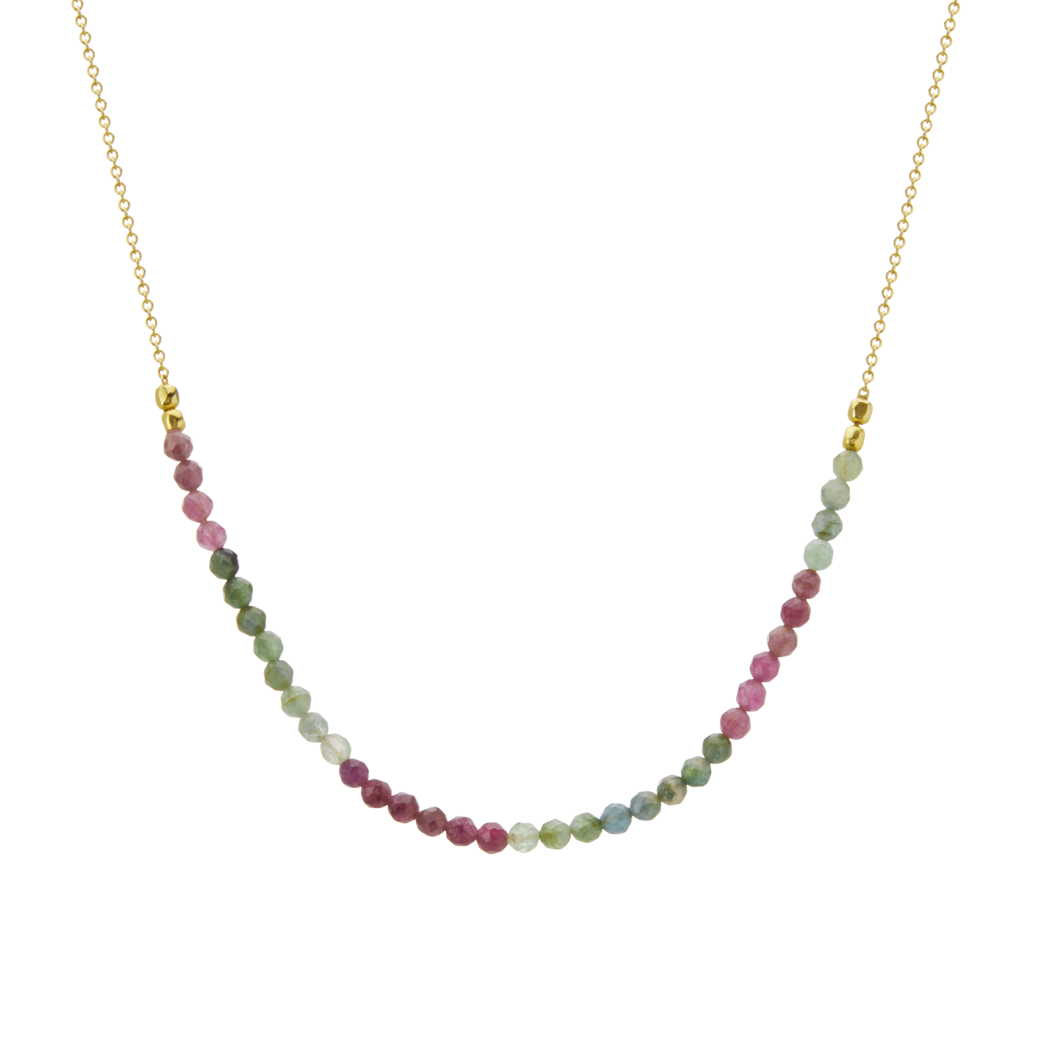 Wandering Soul Tourmaline Necklace in 18KT Yellow Gold Plate