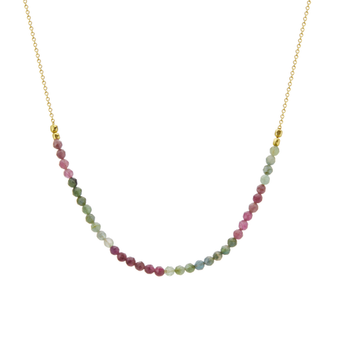 Wandering Soul Tourmaline Necklace in 18KT Yellow Gold Plate