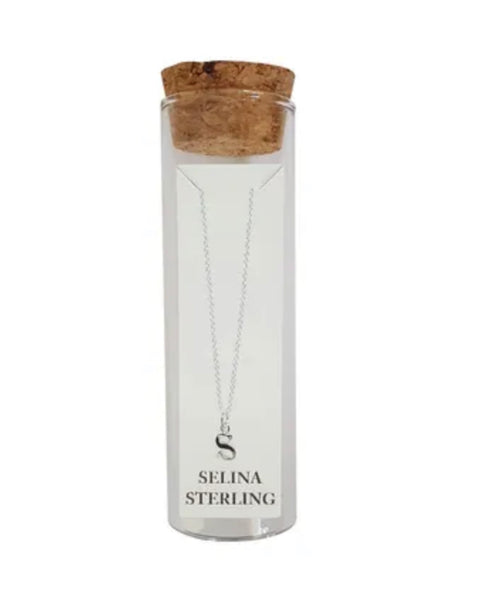 Selina Initial Necklace in Sterling Silver