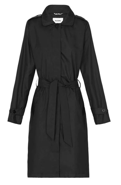 Trench Recycled Raincoat in Black