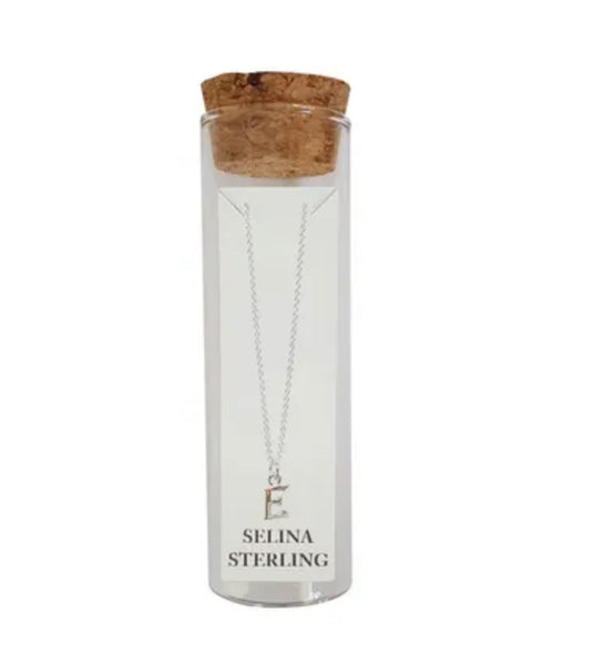 Selina Initial Necklace in Sterling Silver