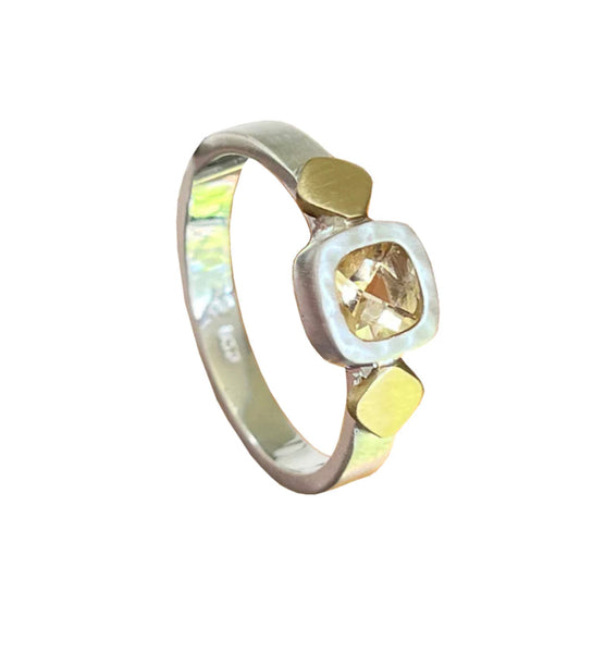 The Square Citrine Ring