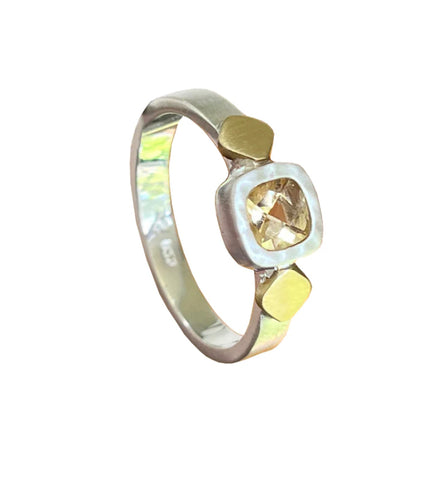 The Square Citrine Ring