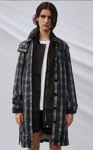 Trench Recycled Raincoat in Check