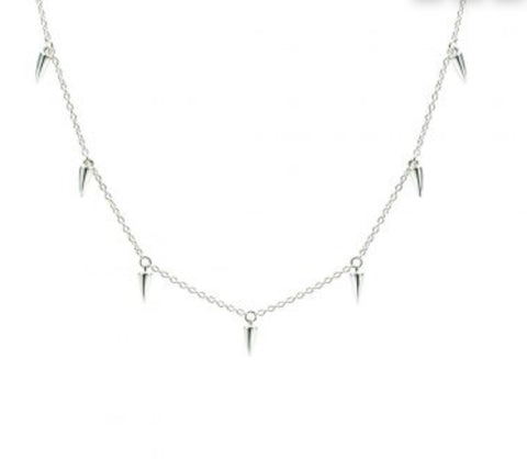 Sahara Dagger Choker Necklace Sterling Silver