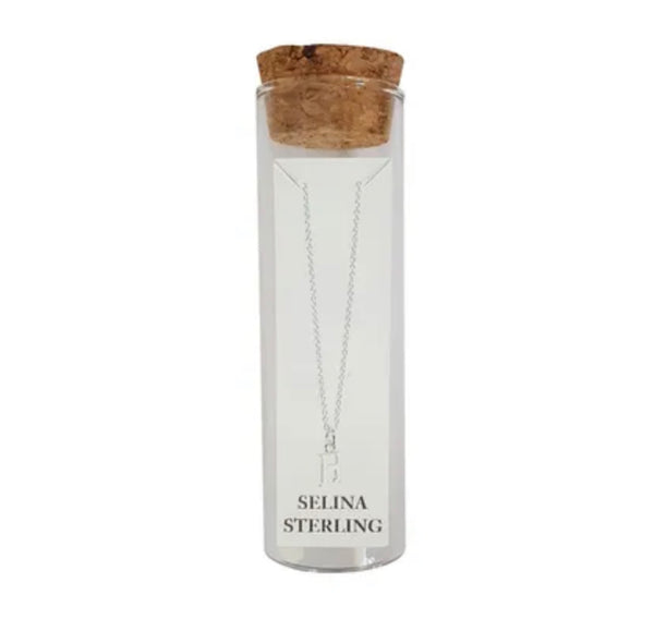 Selina Initial Necklace in Sterling Silver