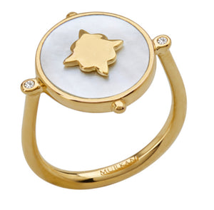 Temple Moon Ring - Yellow Gold
