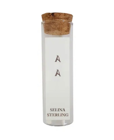 Selina Initial Earrings in Sterling Silver