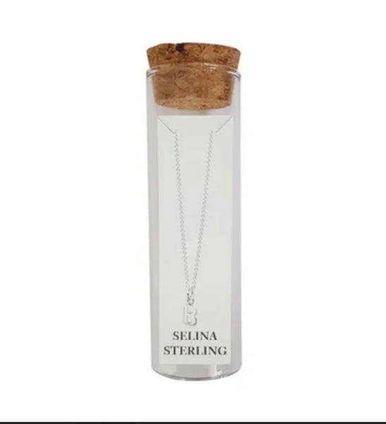 Selina Initial Necklace in Sterling Silver