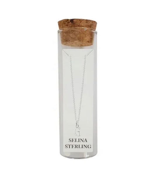 Selina Initial Necklace in Sterling Silver