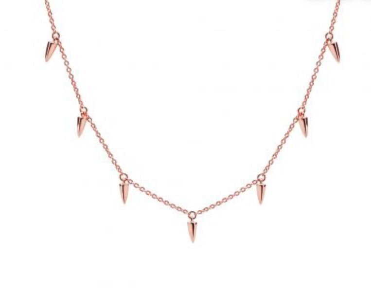 Sahara Dagger Choker Necklace Rose Gold