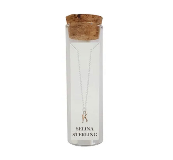 Selina Initial Necklace in Sterling Silver