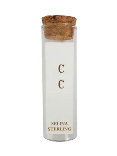 Selina Initial Earrings in Yellow Gold plated Sterling Silver