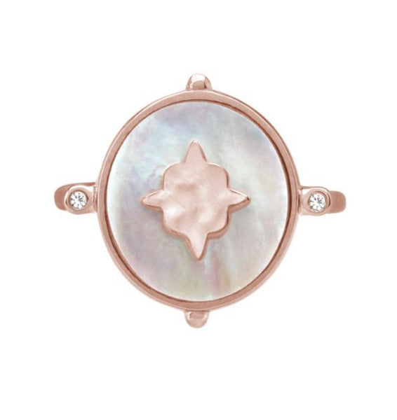 Temple Moon Ring - Rose Gold