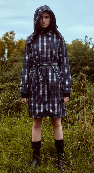 Trench Recycled Raincoat in Check