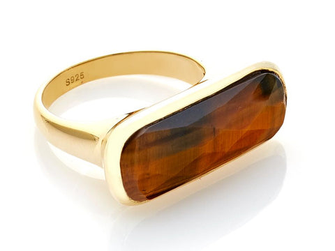 Grace Ring (Tigers Eye/Gold)