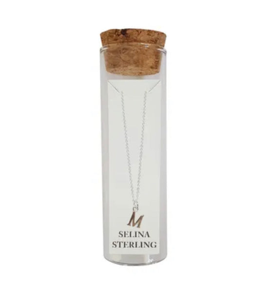 Selina Initial Necklace in Sterling Silver