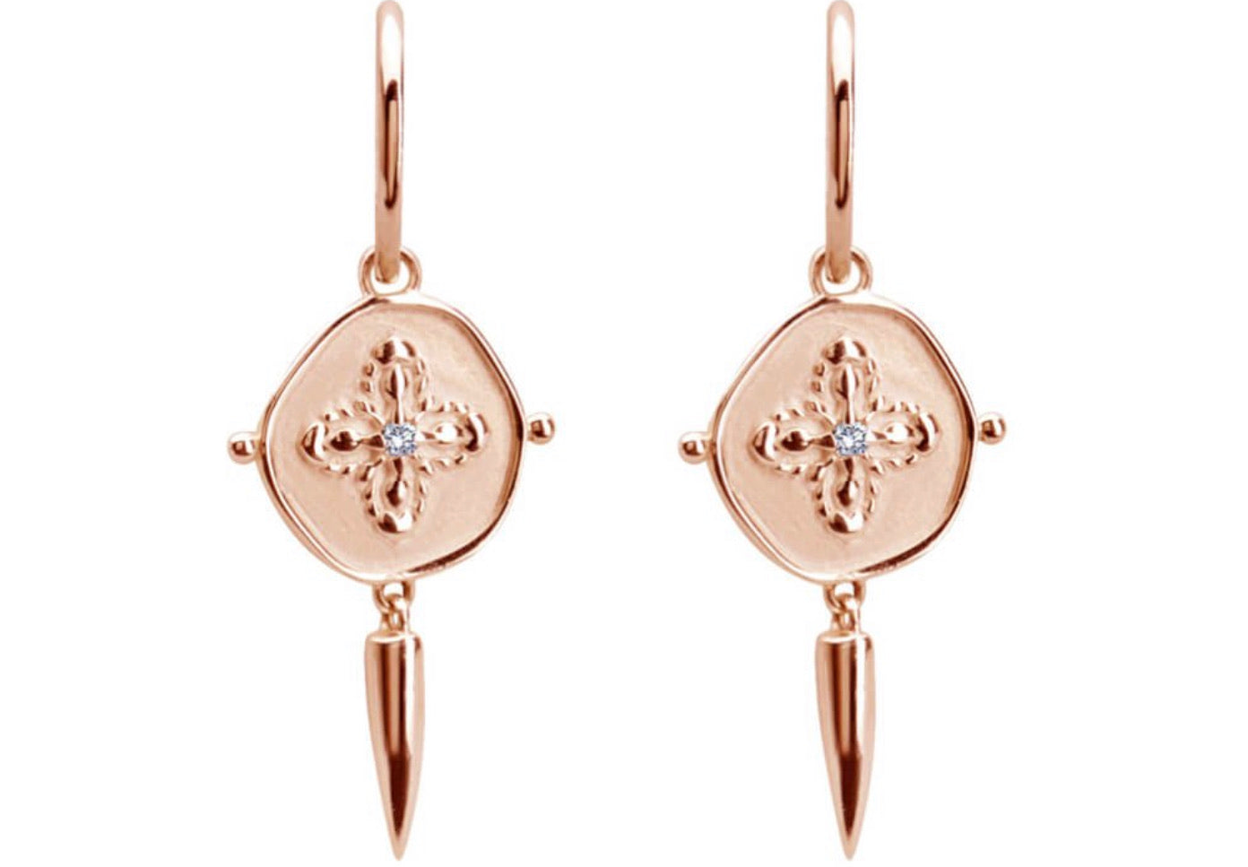 Sahara Small Hoop Earrings Rose Gold