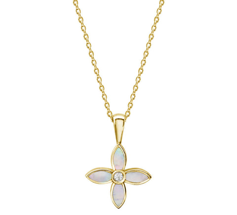 Desert Flower Mother Of Pearl Necklace