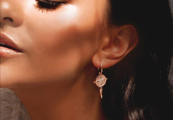 Sahara Small Hoop Earrings Rose Gold