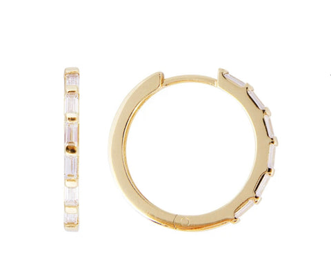 Crystal Baguette Maxi Hoops