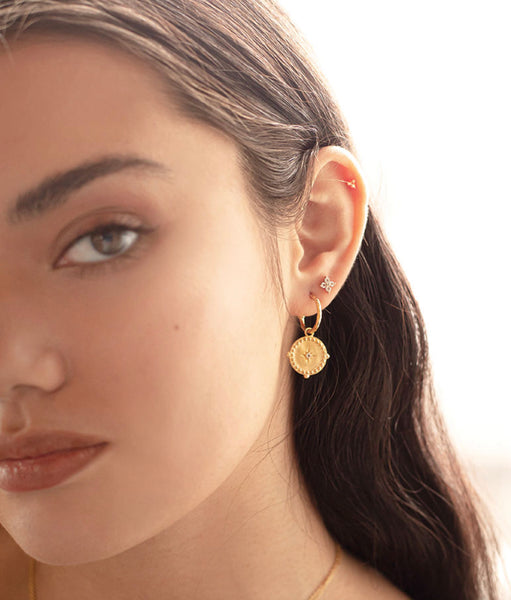 Small Hoop Earrings in 18KT Yellow Gold Plate